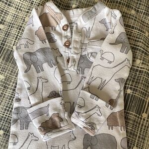 Carter's Gray and Brown Animal Print Kids Pajamas